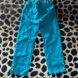 Gymboree Turquoise Kids Jeans with Button Accents